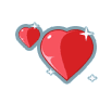 Gif animé coeur petillant